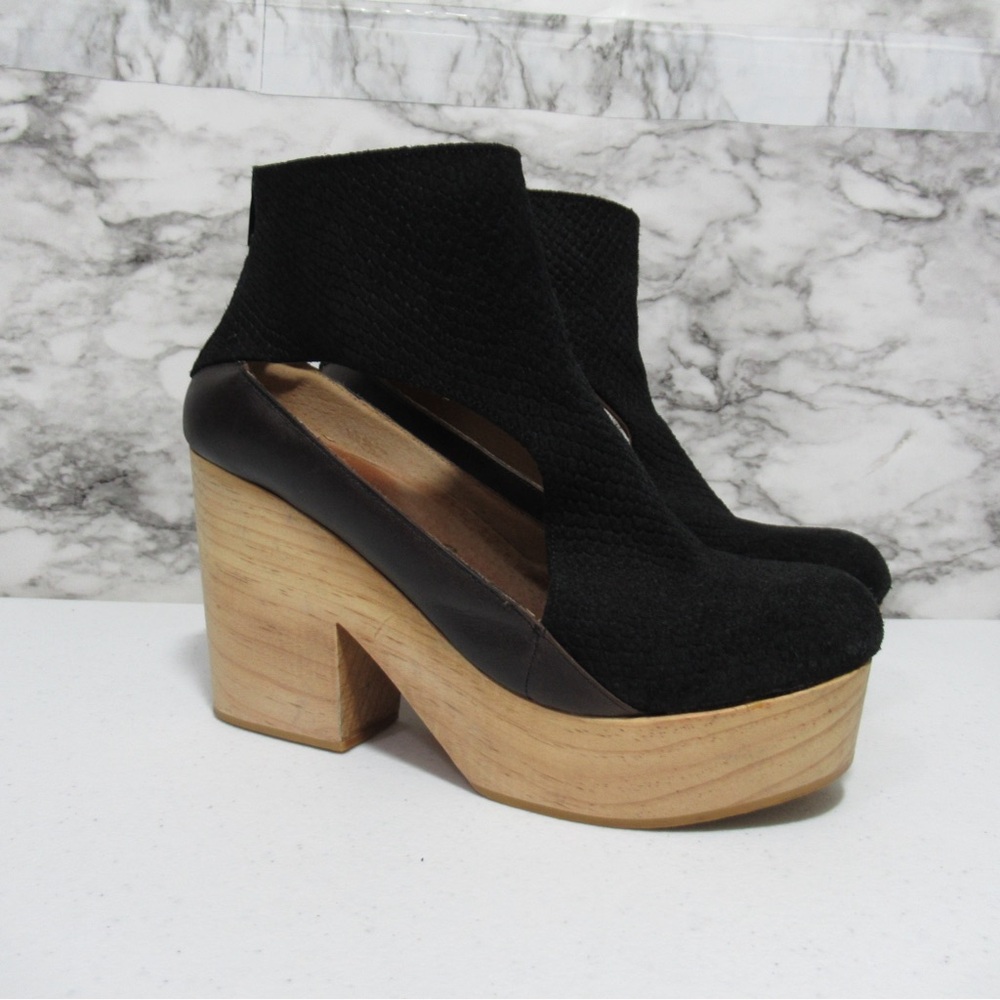 Free People Horizon Clogs Wooden Black Size 40